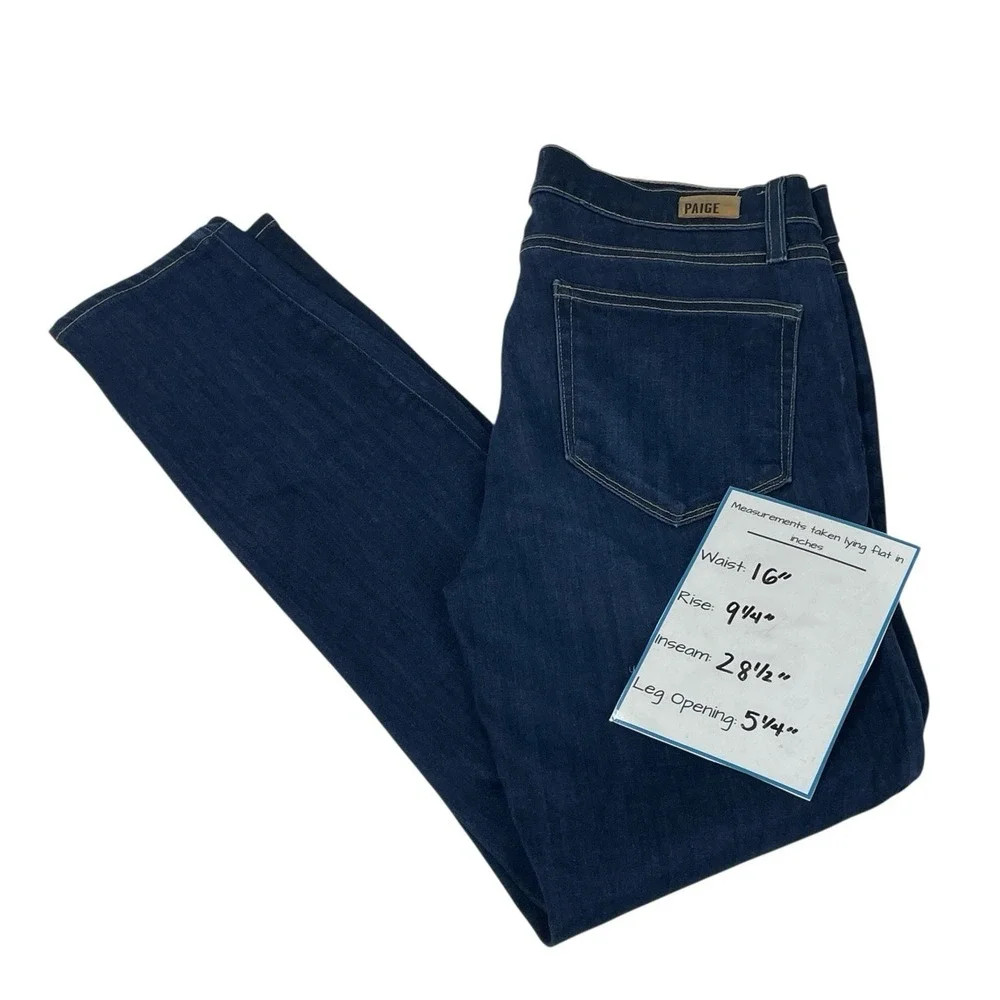 Paige Verdugo Ankle‎ Jeans Women's 30 Dark Wash Skinny Stretch Denim USA
